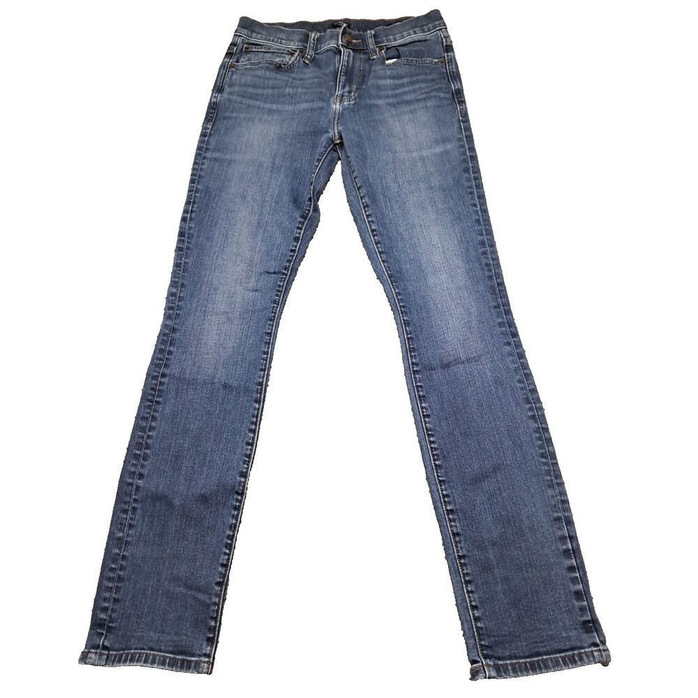 J. Crew Jeans Womens Sz 29 32 Long Skinny Ankle Denim Blue Stretch Flex